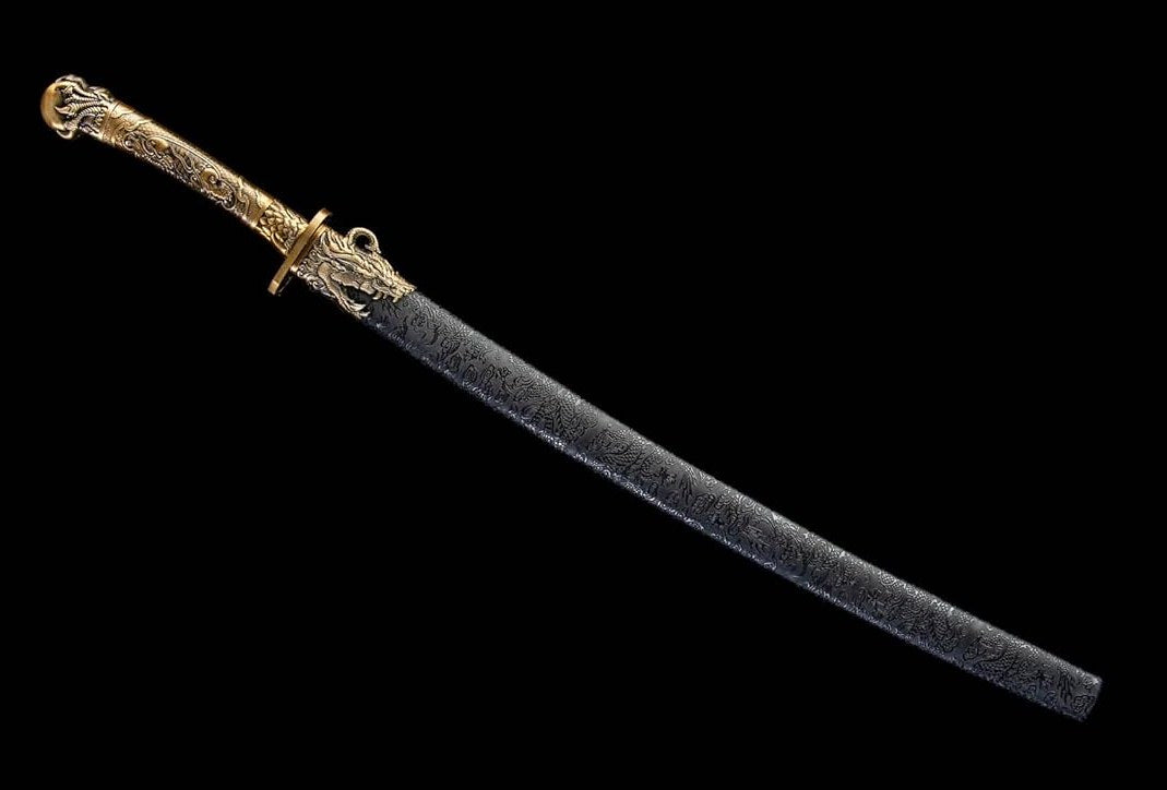 Qing Dao Sword – Traditional Chinese Saber with Polished Steel Blade & PU Scabbard - Chinese Sword store