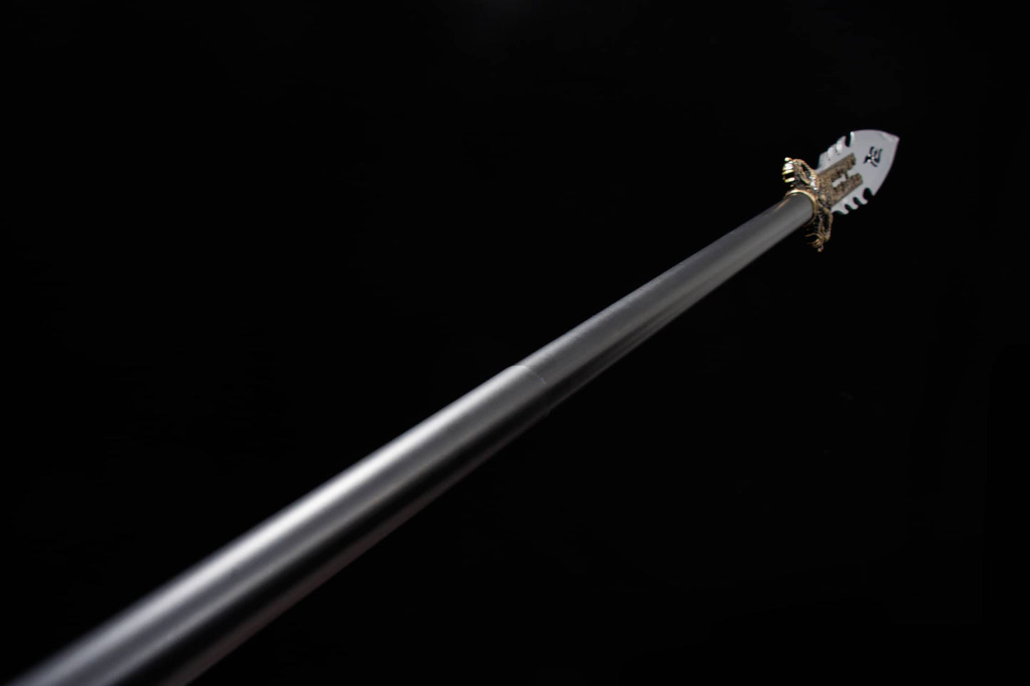 Flame Spear | Hand-Forged High Manganese Steel Chinese Polearm with Dragon Relief Fittings for Wushu & Display