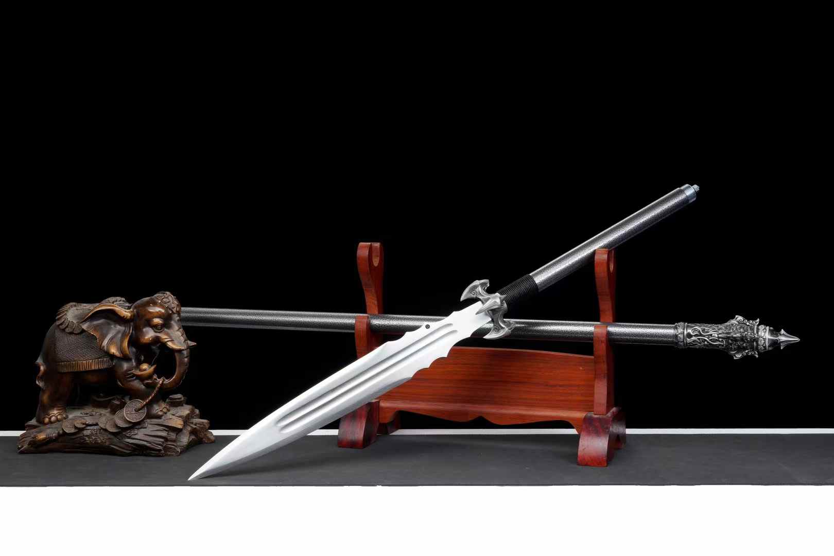 Demon Claw Chinese Long Spear – Traditional Polearm for Display & Forms - Chinese Sword store