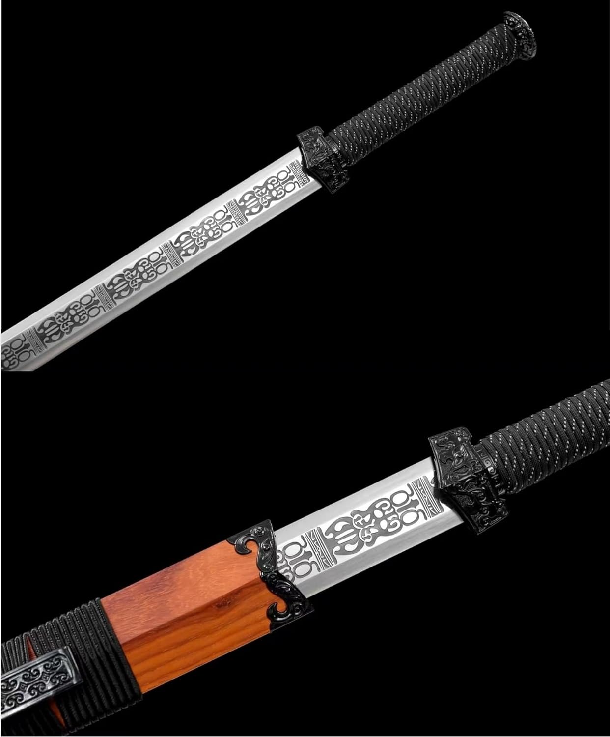 Longquan Red Sandalwood Han Sword – Dragon Spring Forged, 32.7″