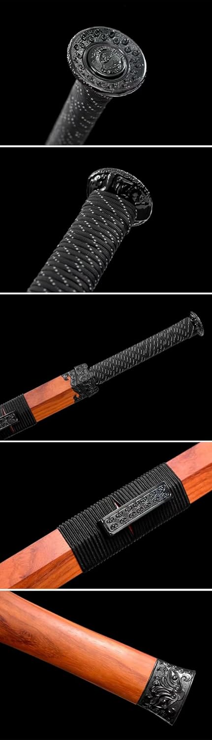 Longquan Red Sandalwood Han Sword – Dragon Spring Forged, 32.7″
