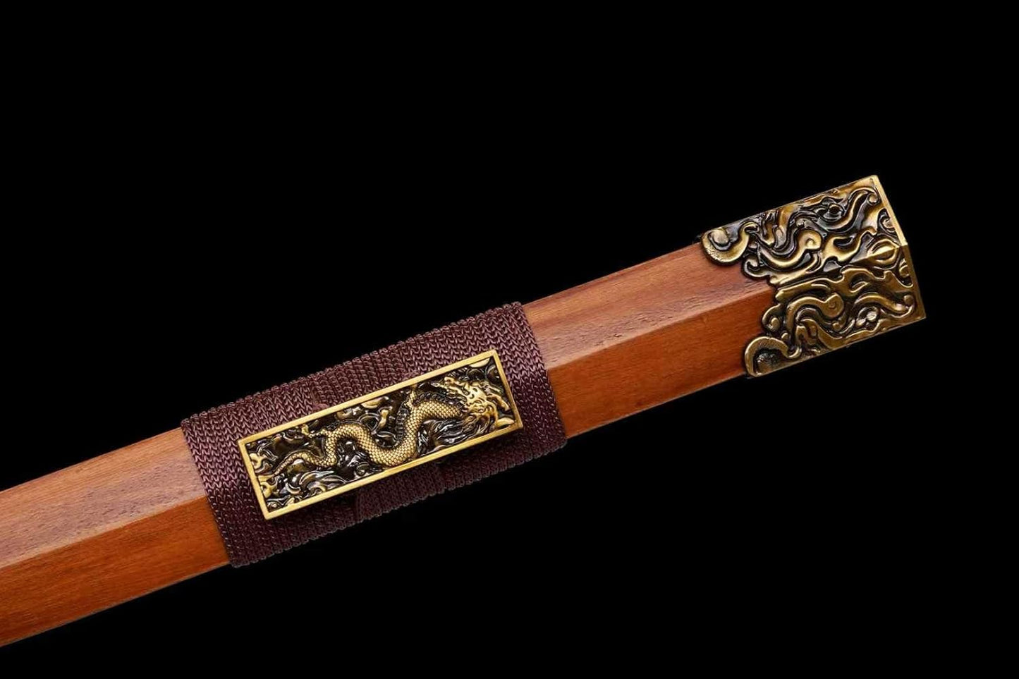Han Jian Sword | Hand-Forged High Manganese Steel Chinese Jian with Bronze Alloy Fittings & Rosewood Scabbard