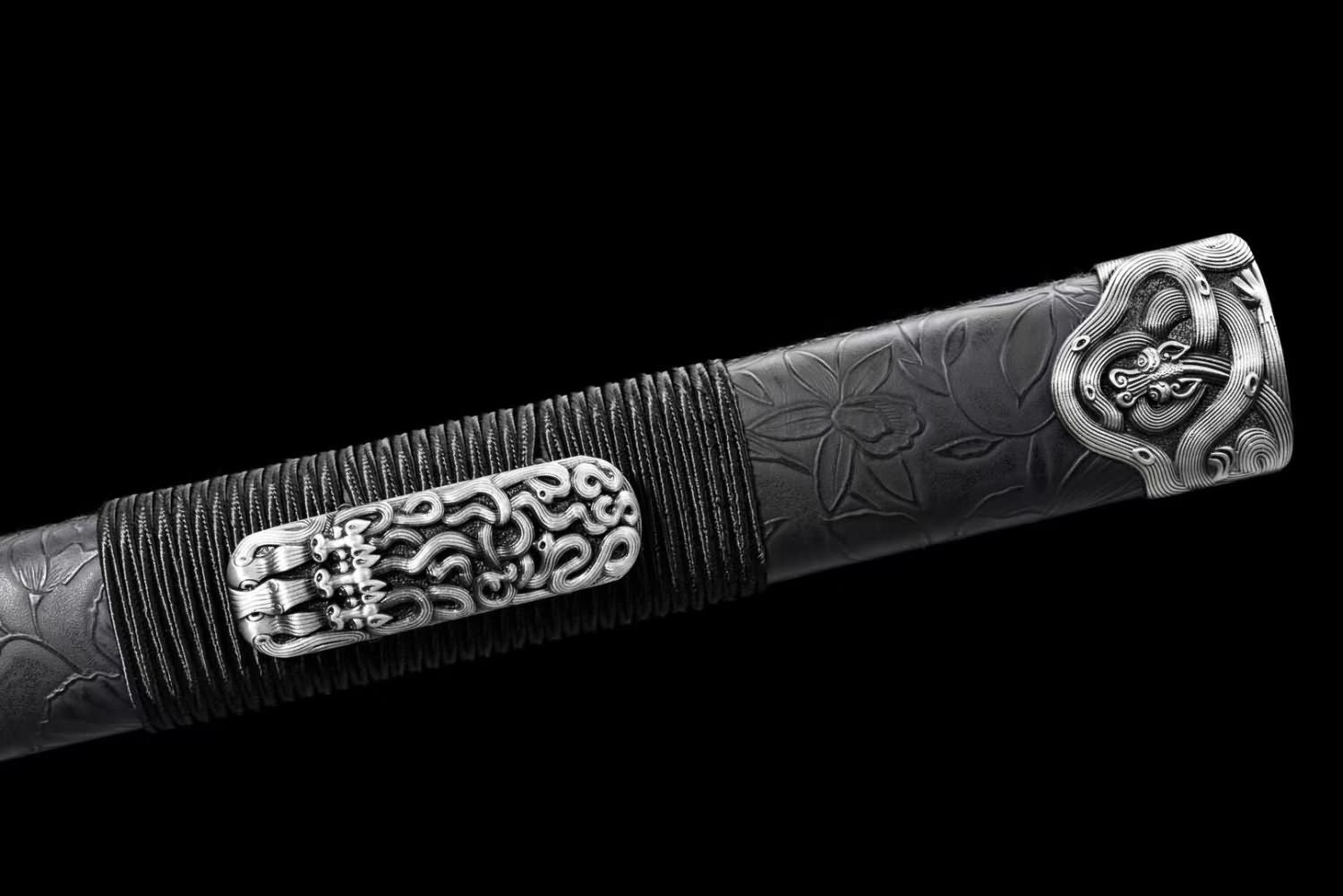 Chinese sword,Han jian High Carbon Steel octahedral Blade,Alloy Fittings,Solid Wood+Fake Leather