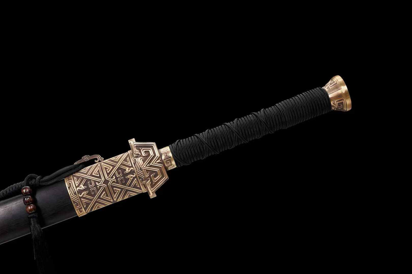 New Yue King Jian – Twisted Pattern Steel Chinese Sword with Copper Fittings