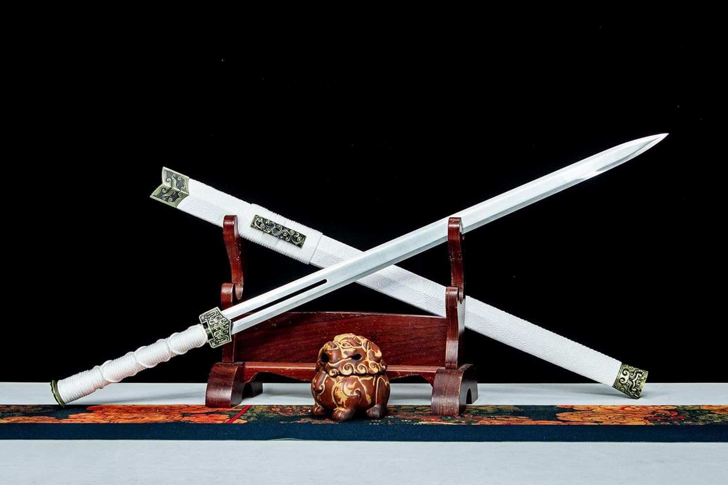 LOONGSWORD Chinese Han Dynasty Sword, Hand Forged High Manganese Steel ...