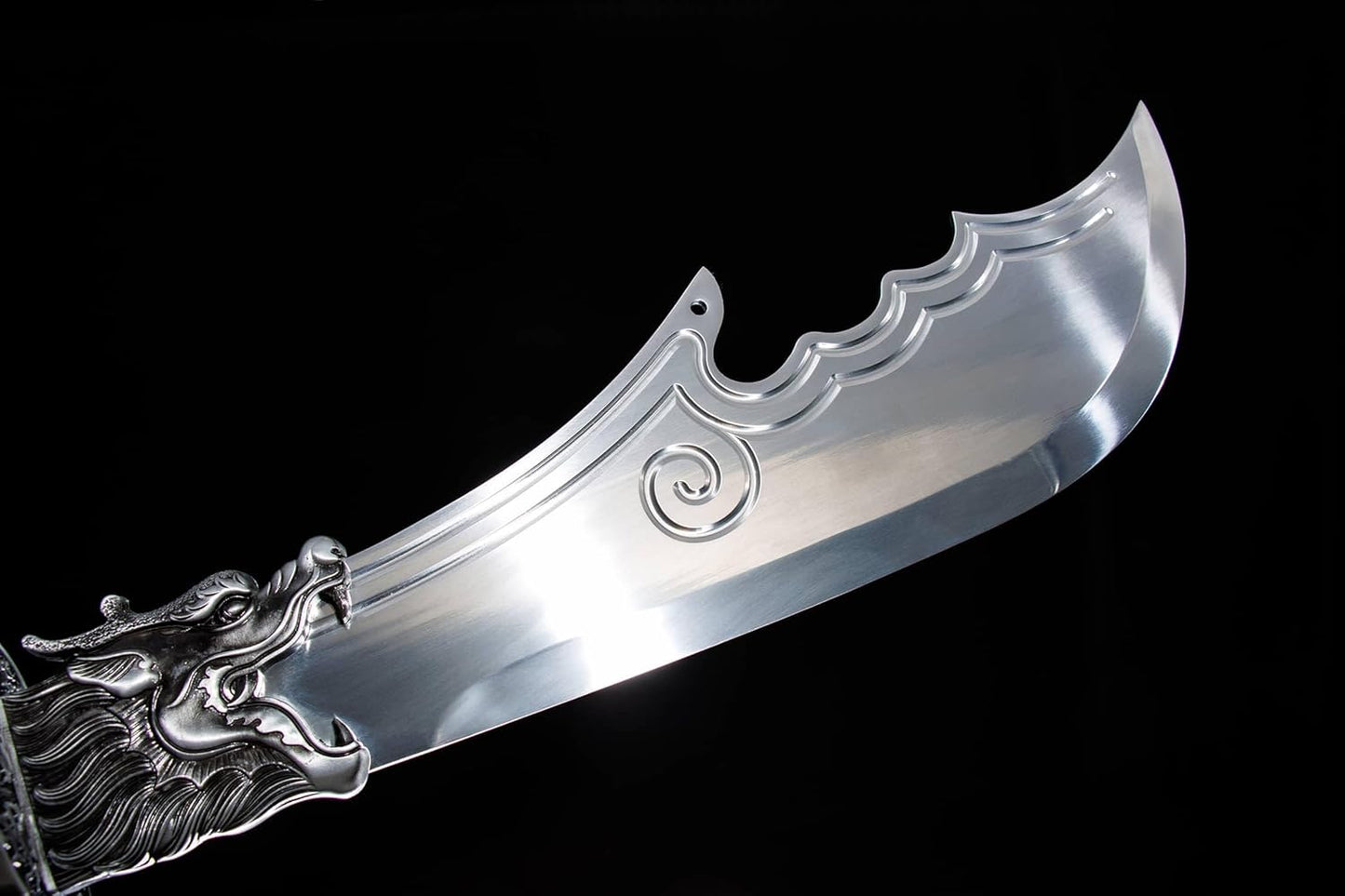 Hand-Forged Guandao – 189cm Crescent Polearm