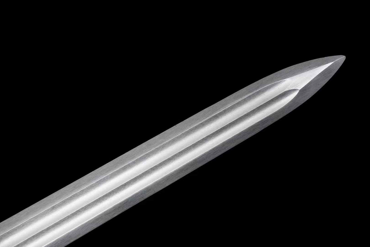 Jiulong Jian | Hand-Forged High Manganese Steel Chinese Sword with Double Fullers & Cord-Wrapped Handle