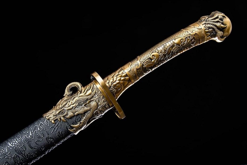 Qing Dao Sword – Traditional Chinese Saber with Polished Steel Blade & PU Scabbard - Chinese Sword store