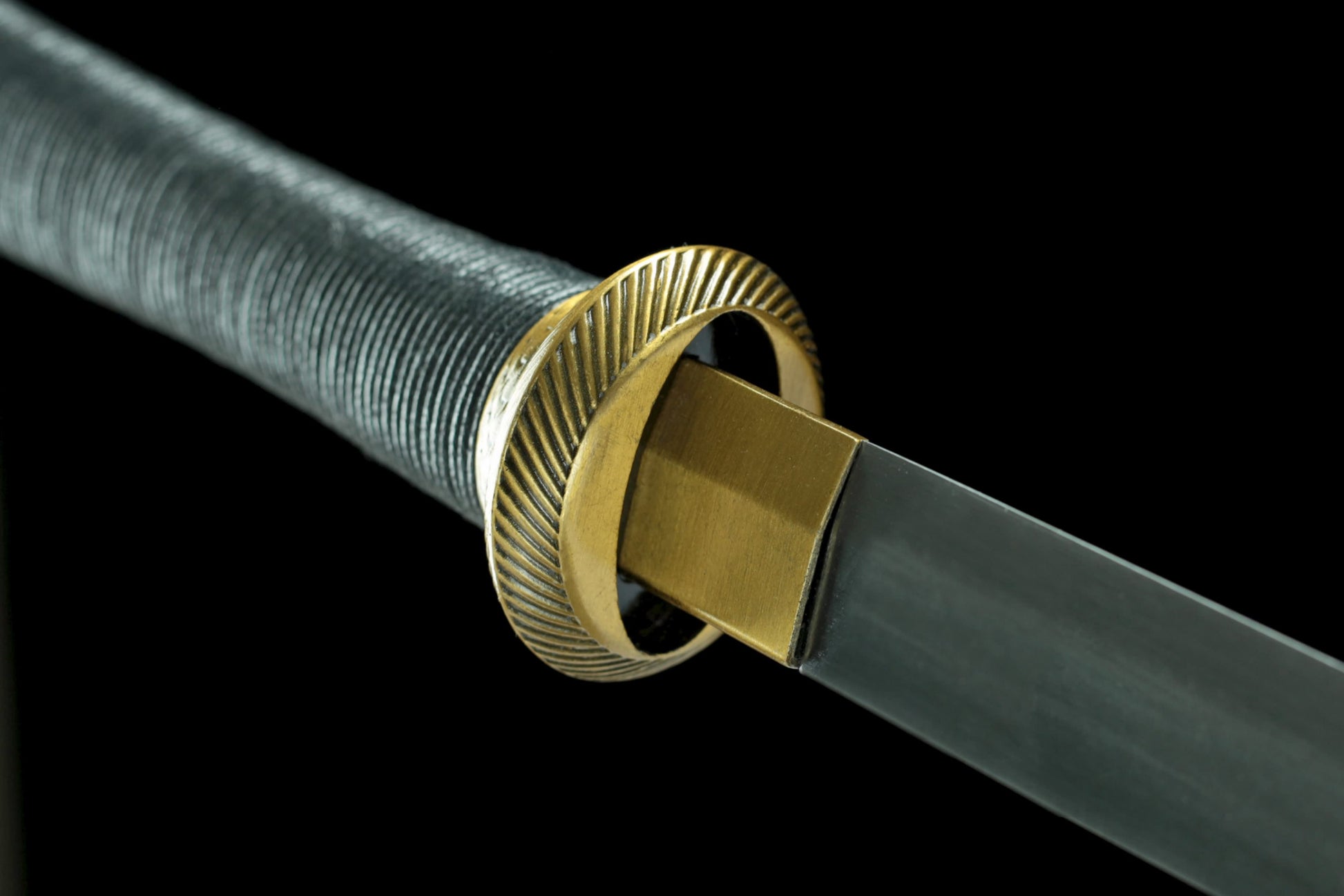 Ring-Pommel Tang Dao | Hand-Forged High Manganese Steel Huanshou Dao with PU Scabbard & Alloy Fittings