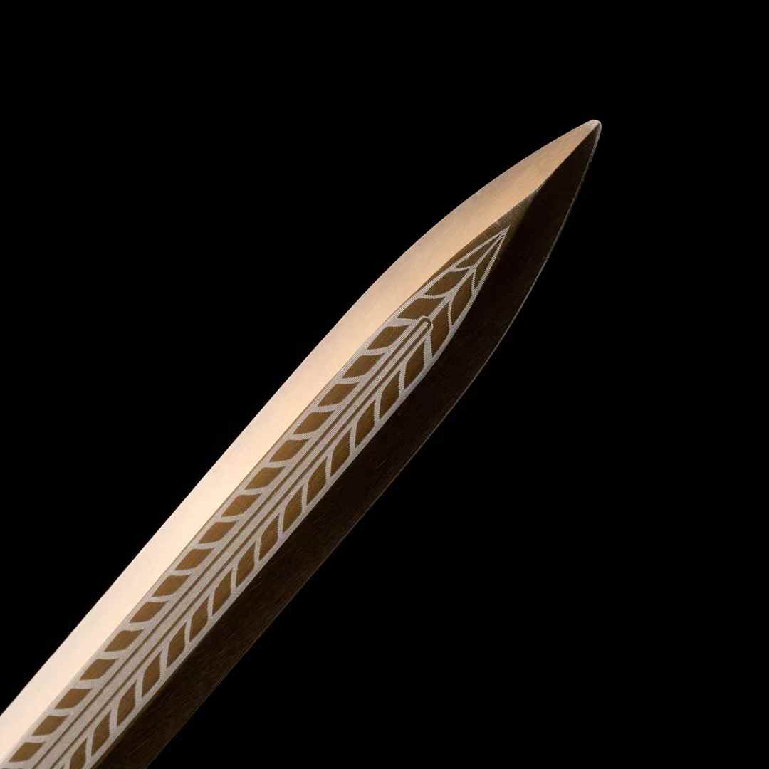 Dragon King Jian | Hand-Forged High Manganese Steel Chinese Sword with Dragon Relief Alloy Fittings & Leather Scabbard