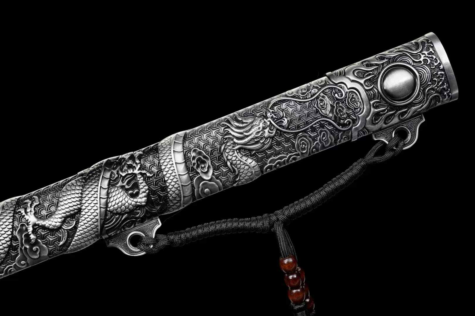 Tang Dao Chinese Sword with Dragon Alloy Scabbard – Traditional Horizontal Saber - Chinese Sword store