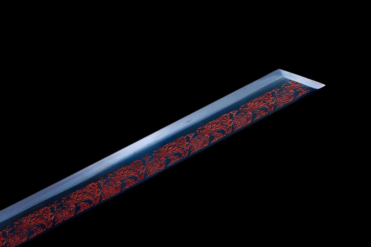 Loong Saber Sword Real Forged High Carbon Steel red Blade,Alloy Fittings