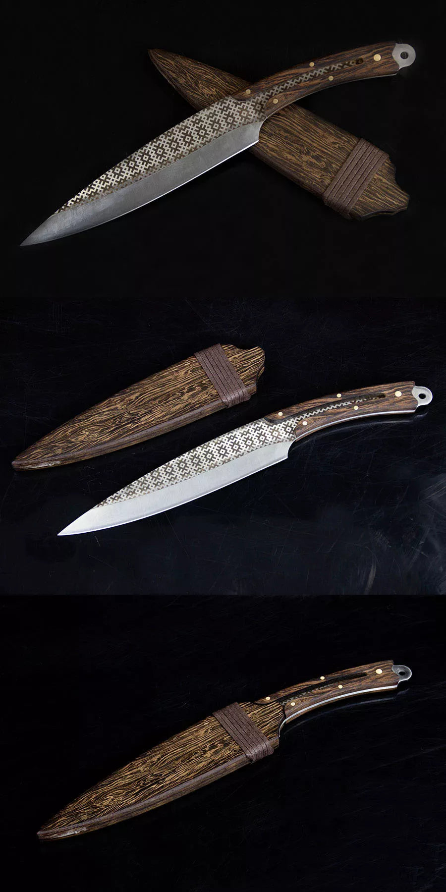 7Cr17MoV Boning Knife – 8″ Blade, Rosewood Handle (Full-Tang)