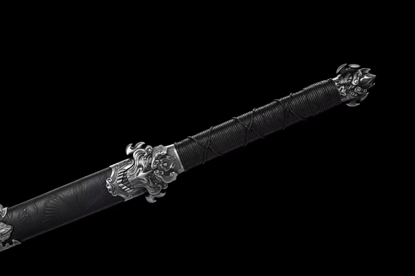 Longquan Sword Real Forged High Carbon Steel Blade,Alloy Fittings,PU Scabbard