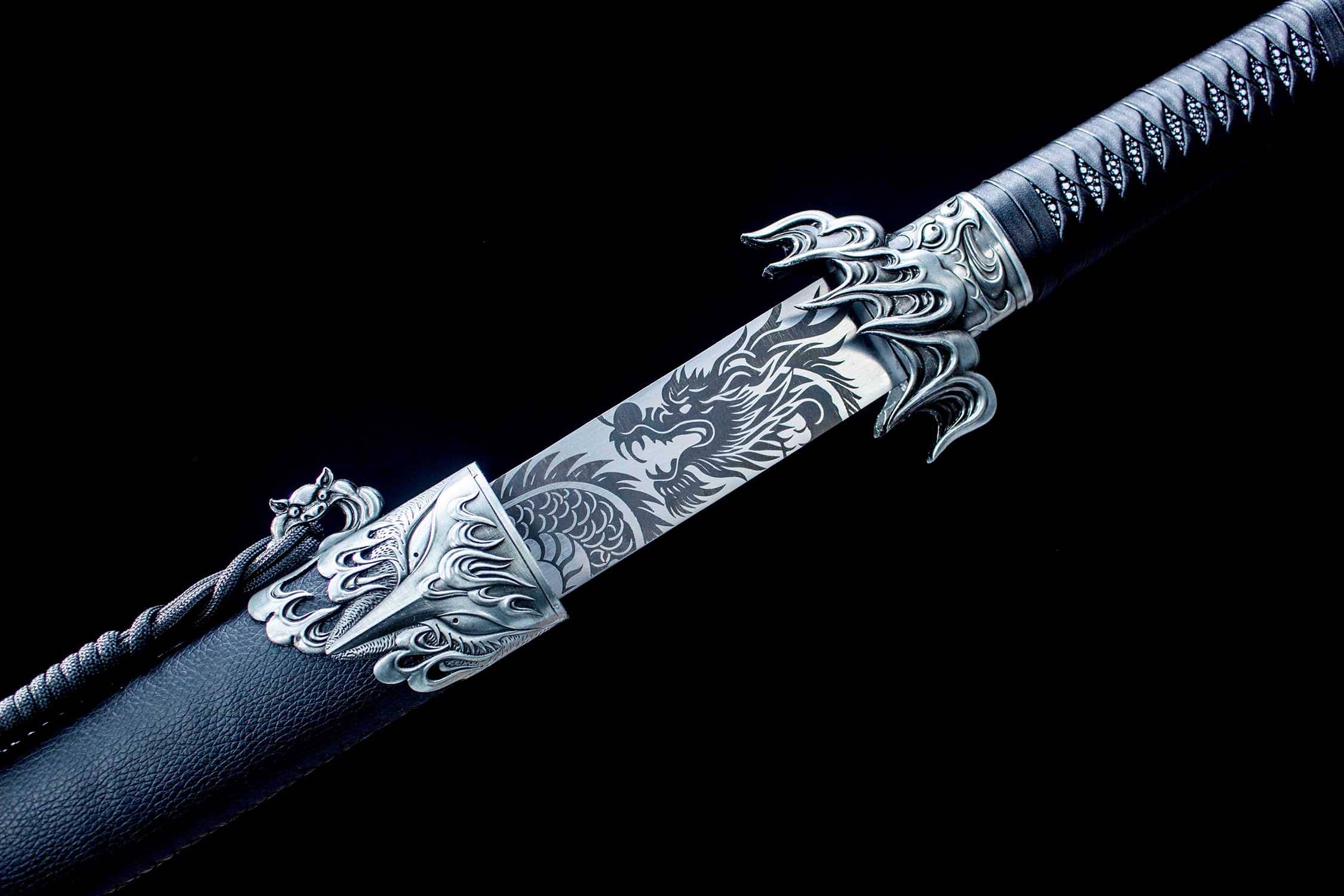 Panlong Miao Dao – 55.9″ Manganese Steel Chinese Broadsword