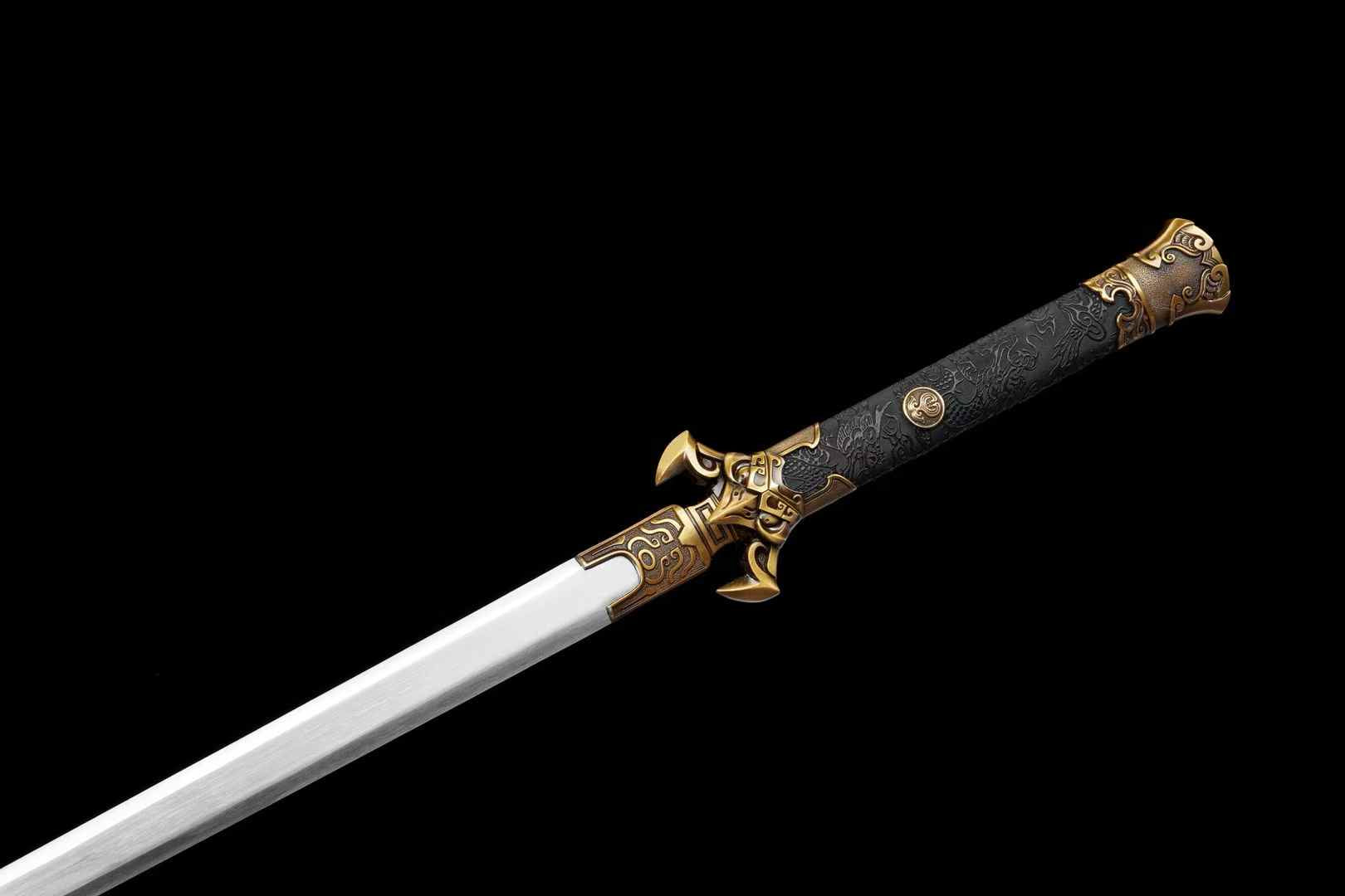 Hollow Huashan Jian – Six-Facet Chinese Straight Sword for Display & Forms