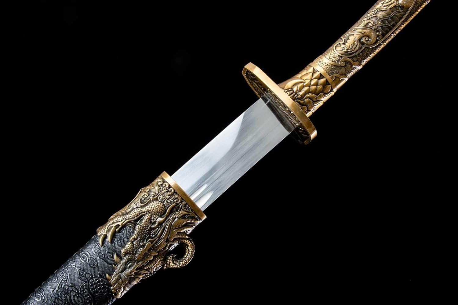 Qing Dao Sword – Traditional Chinese Saber with Polished Steel Blade & PU Scabbard - Chinese Sword store
