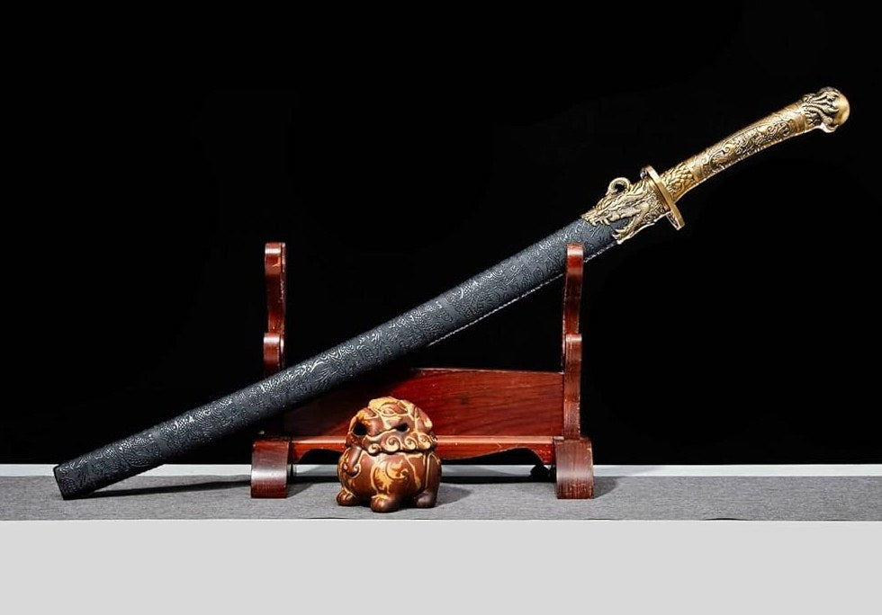 Qing Dao Sword – Traditional Chinese Saber with Polished Steel Blade & PU Scabbard - Chinese Sword store