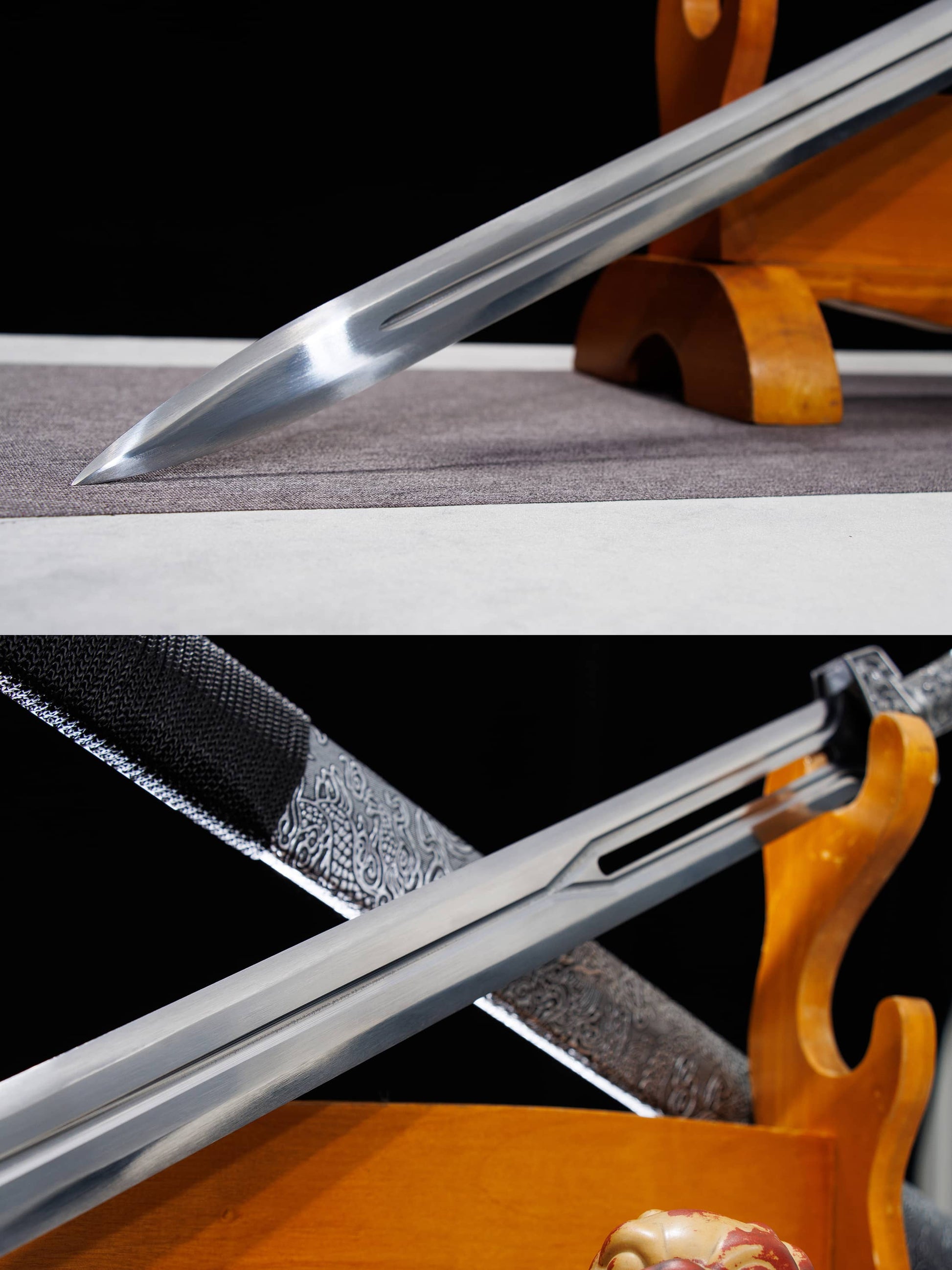 Han Jian 40.2″ Chinese Straight Sword | Longquan High-Manganese Steel Blade