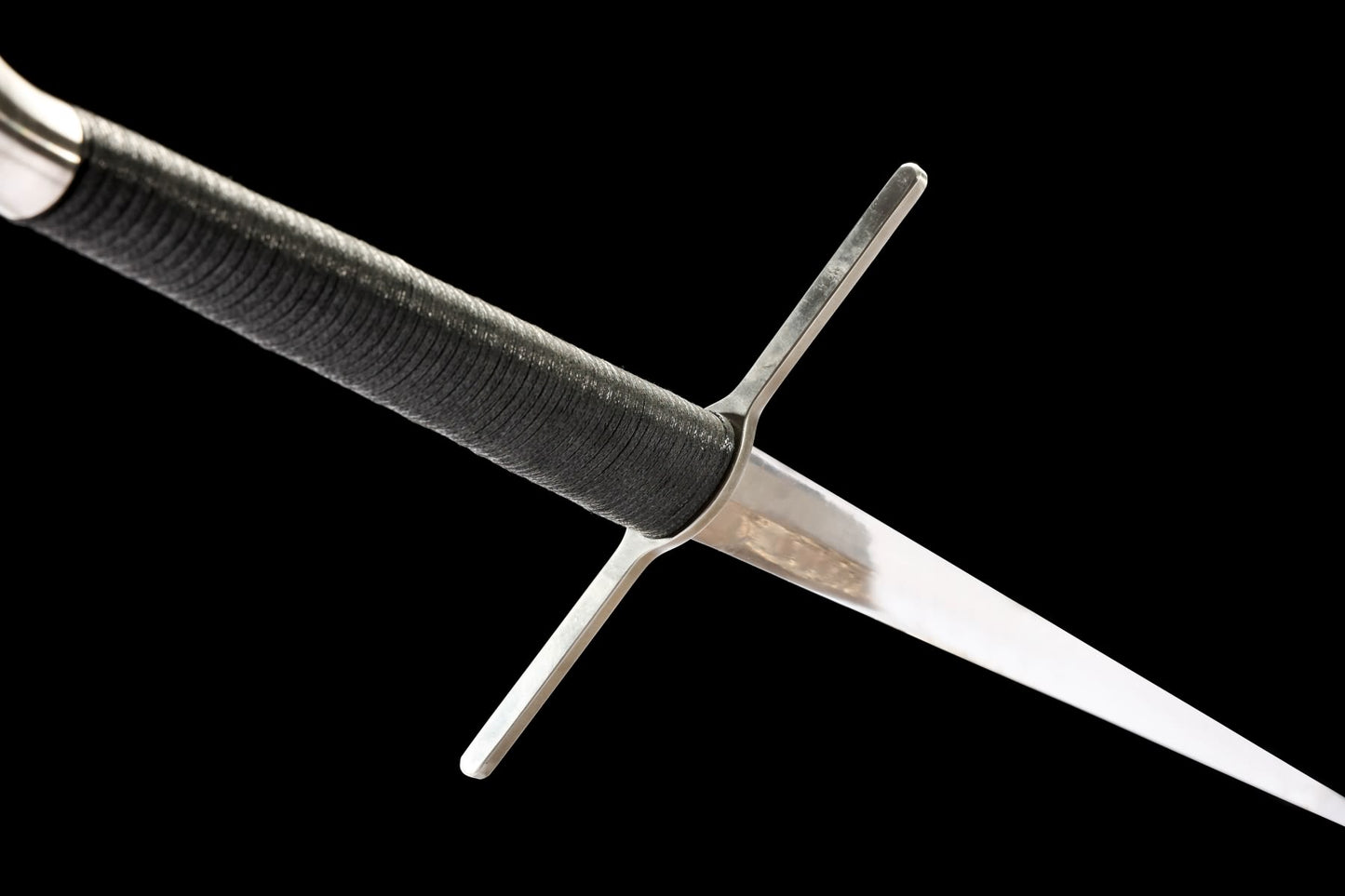 Two-Handed European Longsword with Leather Sheath – Black or Brown
