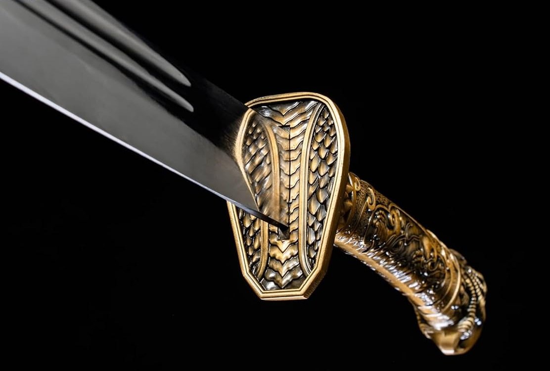 Qing Dao Sword – Traditional Chinese Saber with Polished Steel Blade & PU Scabbard - Chinese Sword store