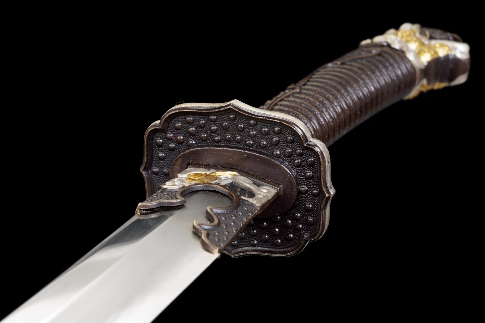 Red Dragon Qing Dao | Hand-Forged Multi-Layer Composite Steel Chinese Saber with Brass Fittings & Camphor Wood Scabbard