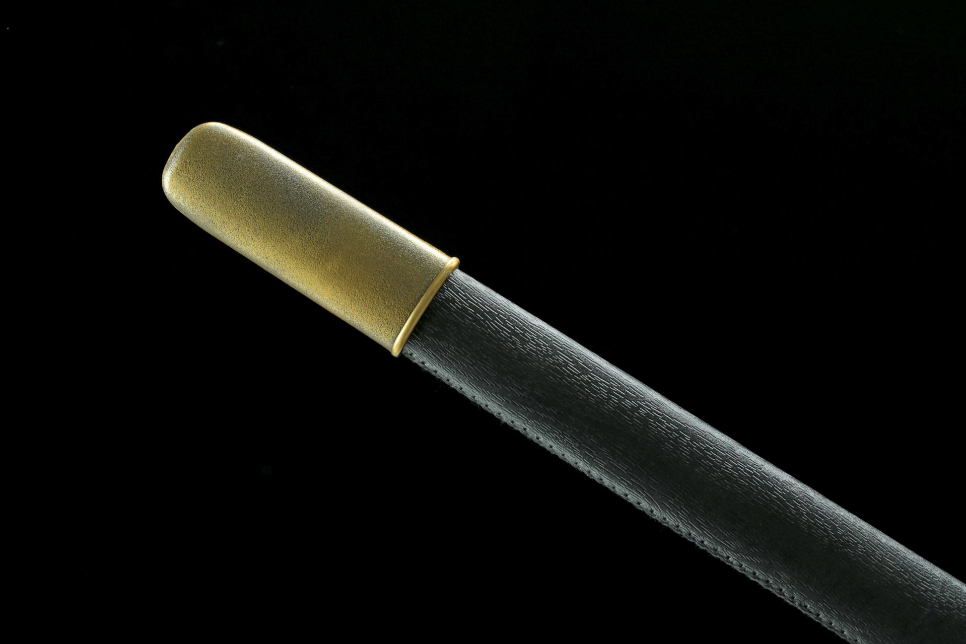 Ring-Pommel Tang Dao | Hand-Forged High Manganese Steel Huanshou Dao with PU Scabbard & Alloy Fittings