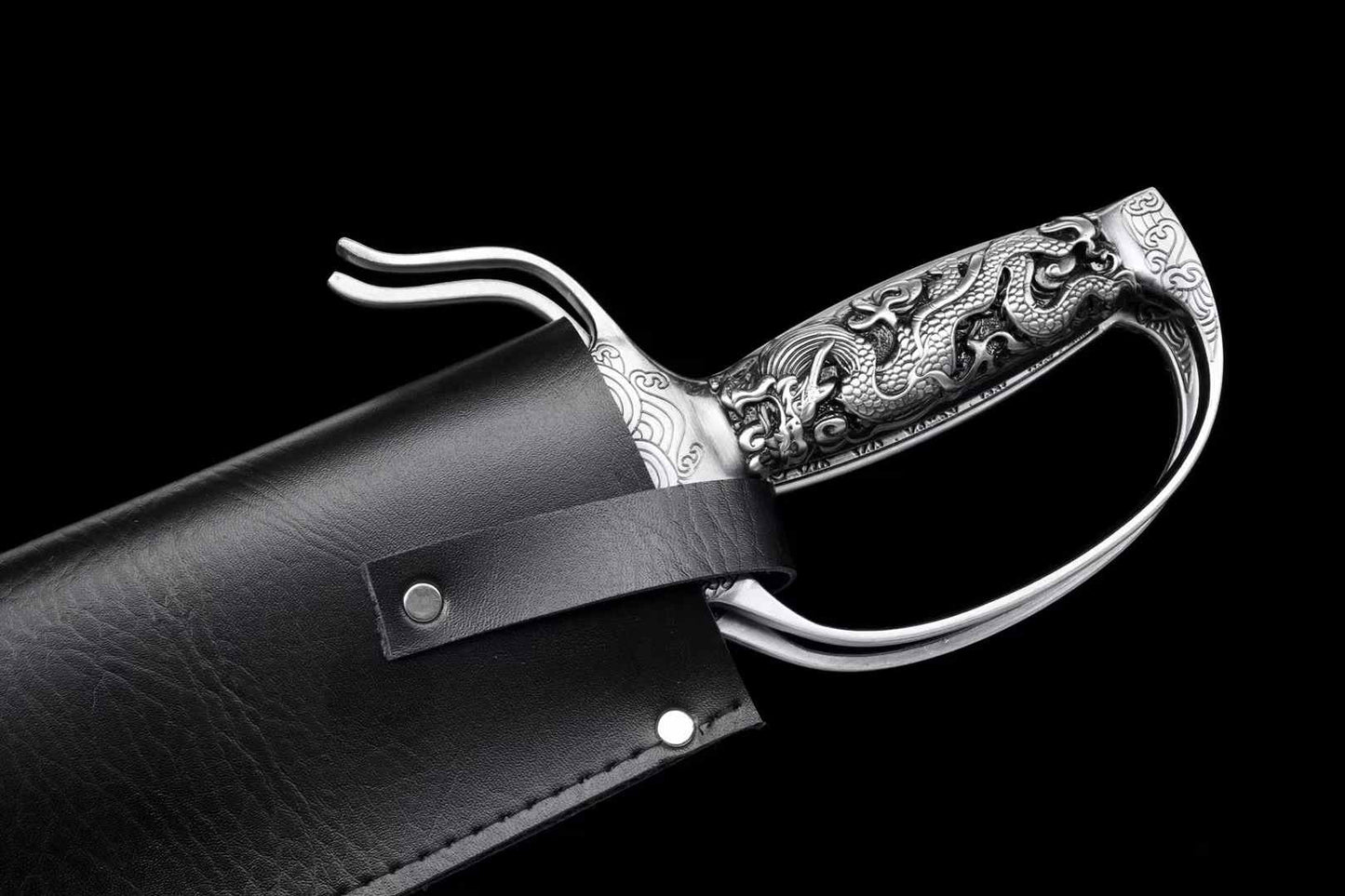 Wing Chun Butterfly Swords Set – Twin Chinese Knives with Shared Leather Scabbard