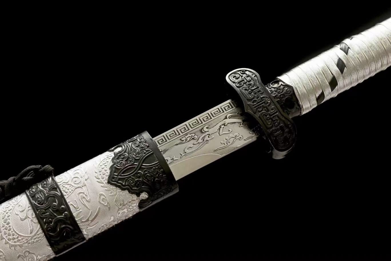 LOONGSWORD,Broadsword Tang Dao,Hand Forged High carbon steel Blades,Alloy fittings