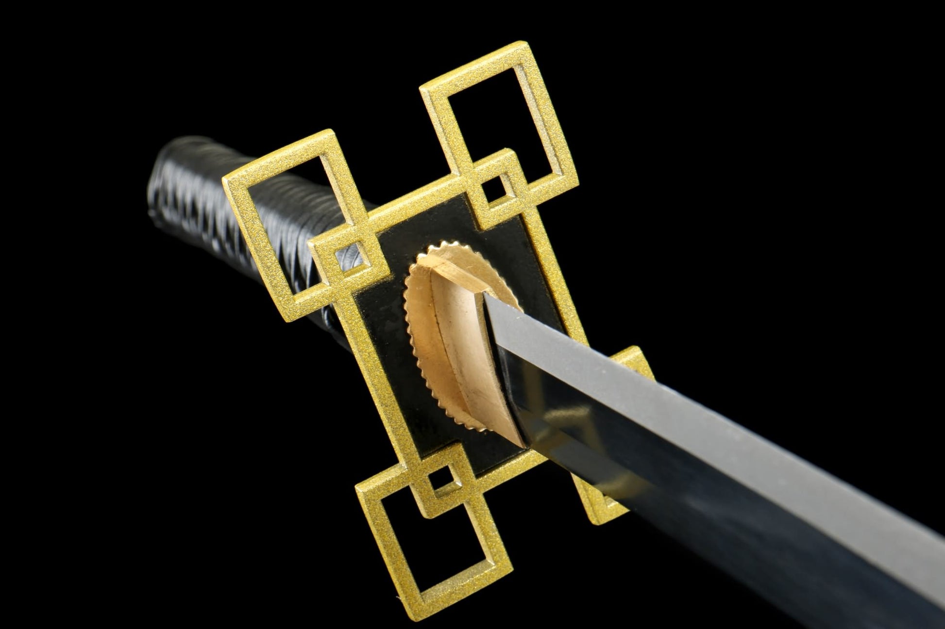 Anime Style Japanese Katana – 1045 Carbon Steel Blade with Blackened Finish - Chinese Sword store