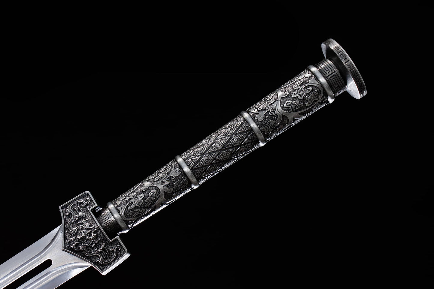 Han Jian 40.2″ Chinese Straight Sword | Longquan High-Manganese Steel Blade