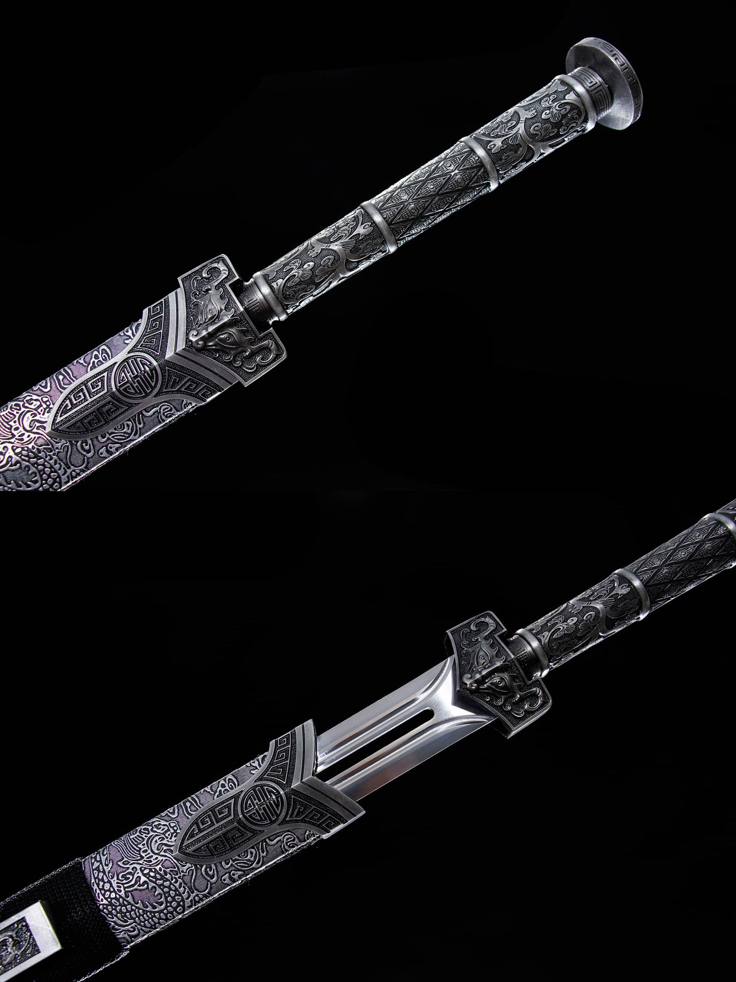 Han Jian 40.2″ Chinese Straight Sword | Longquan High-Manganese Steel Blade