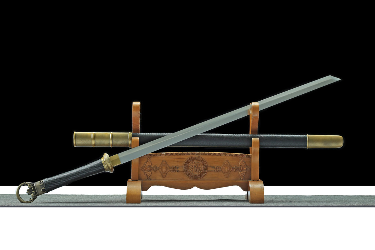 Ring-Pommel Tang Dao | Hand-Forged High Manganese Steel Huanshou Dao ...
