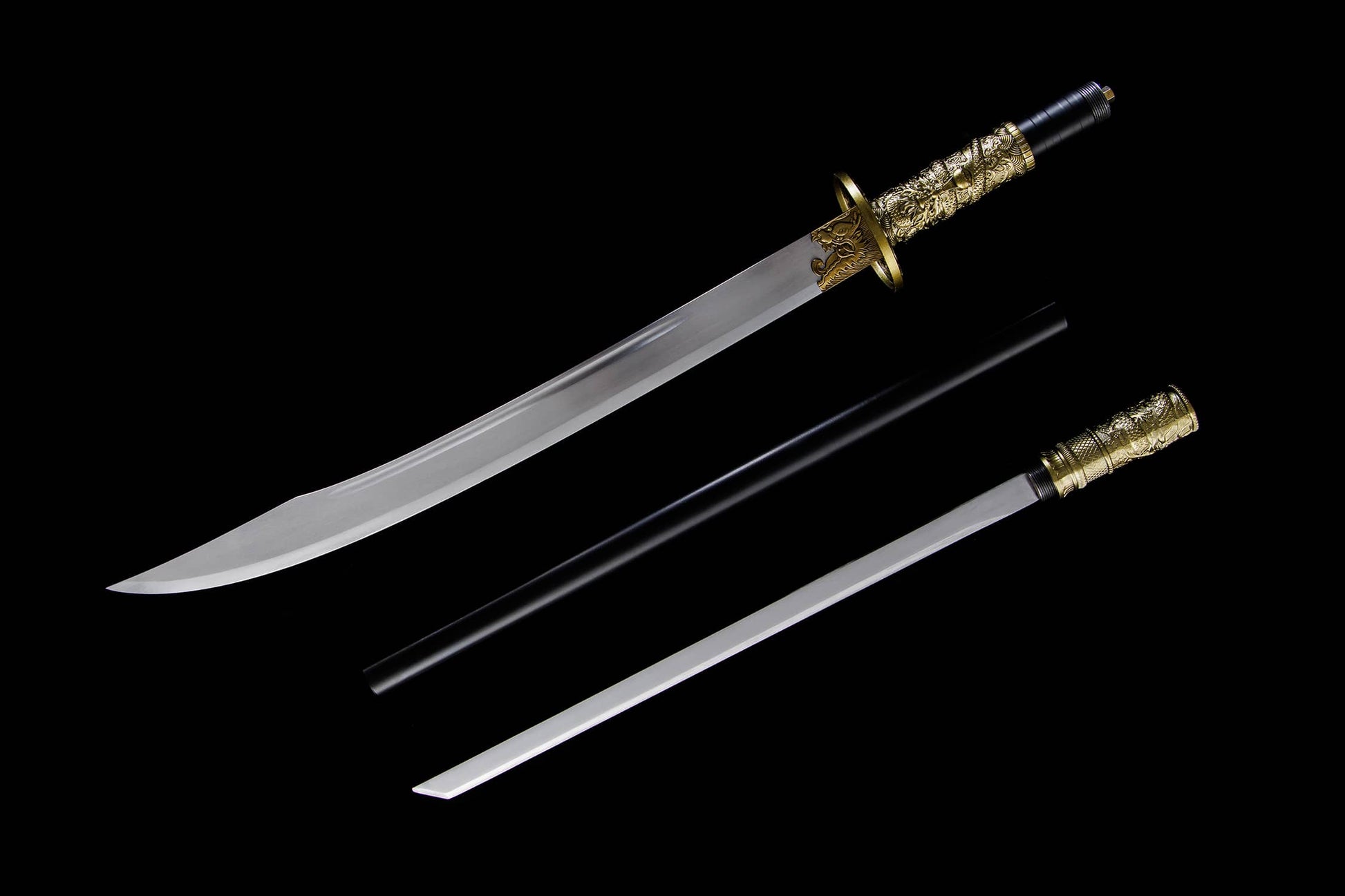 Long Dao Modular Polearm – 55″ Manganese Steel Blade, Lacquered Iron Shaft
