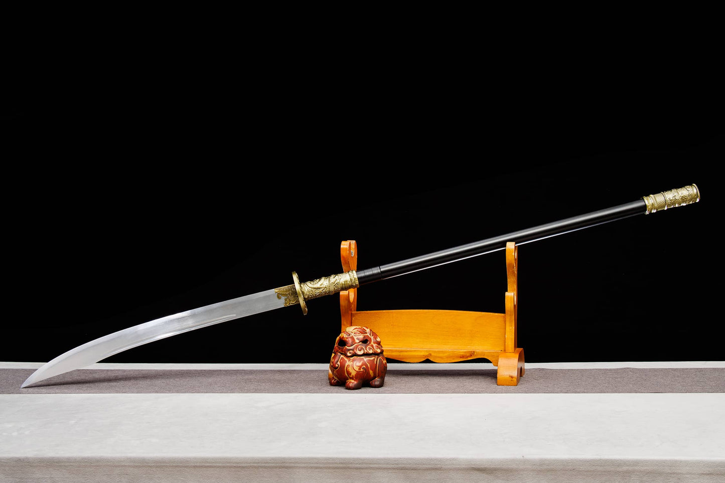 Long Dao Modular Polearm – 55″ Manganese Steel Blade, Lacquered Iron Shaft