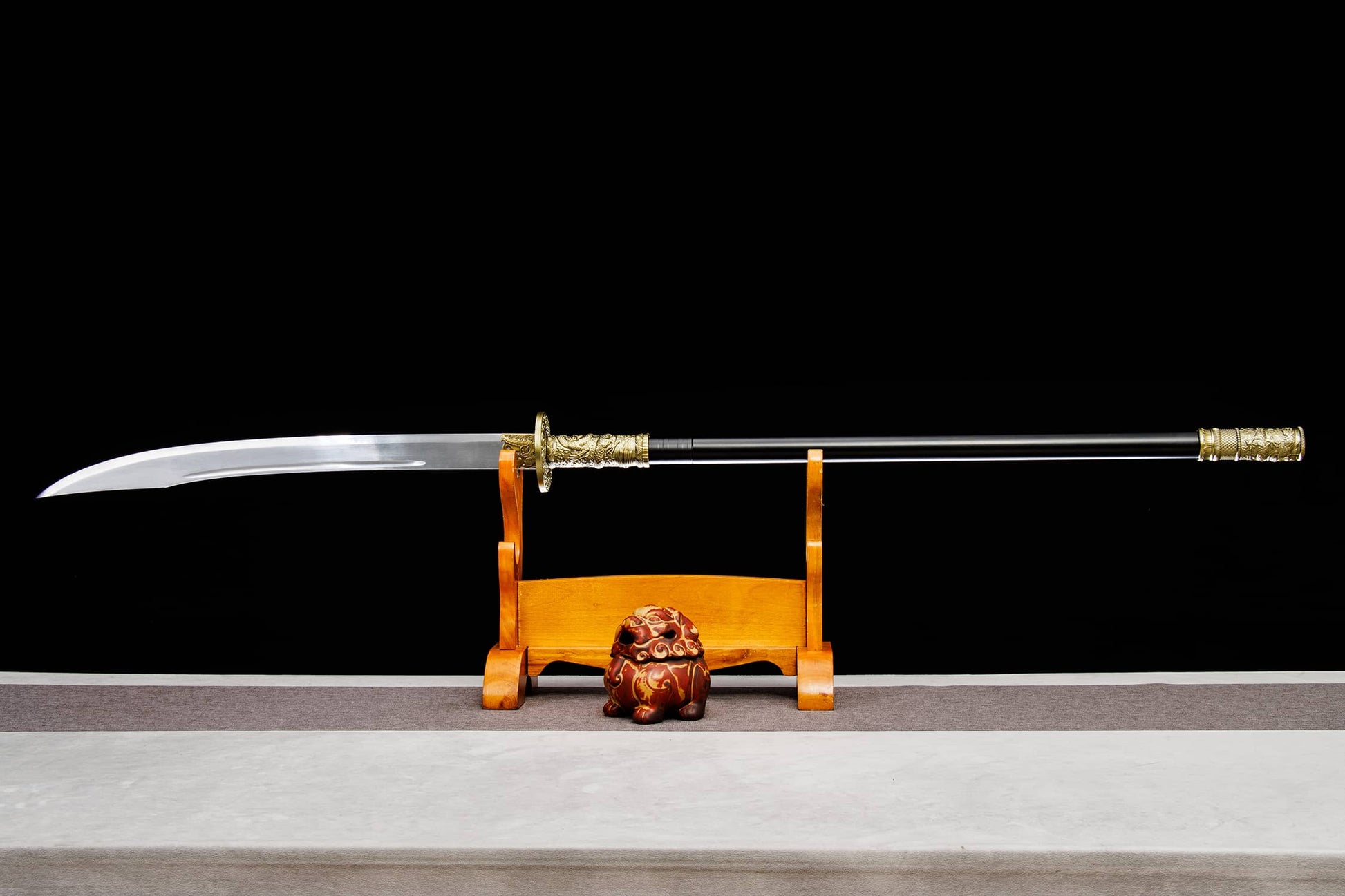 Long Dao Modular Polearm – 55″ Manganese Steel Blade, Lacquered Iron Shaft