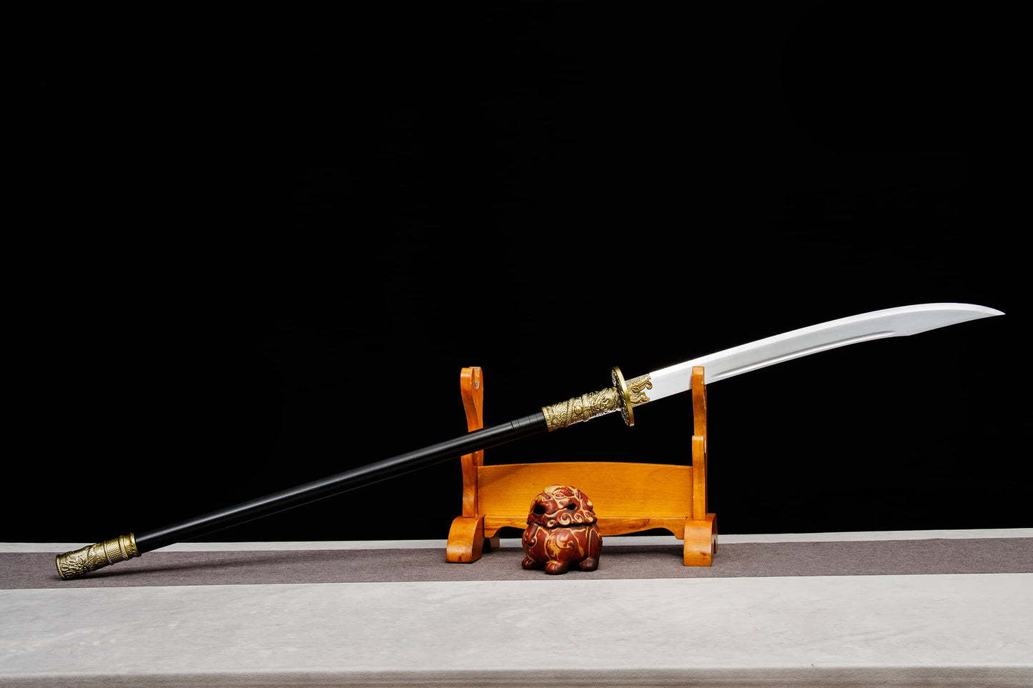 Long Dao Modular Polearm – 55″ Manganese Steel Blade, Lacquered Iron Shaft