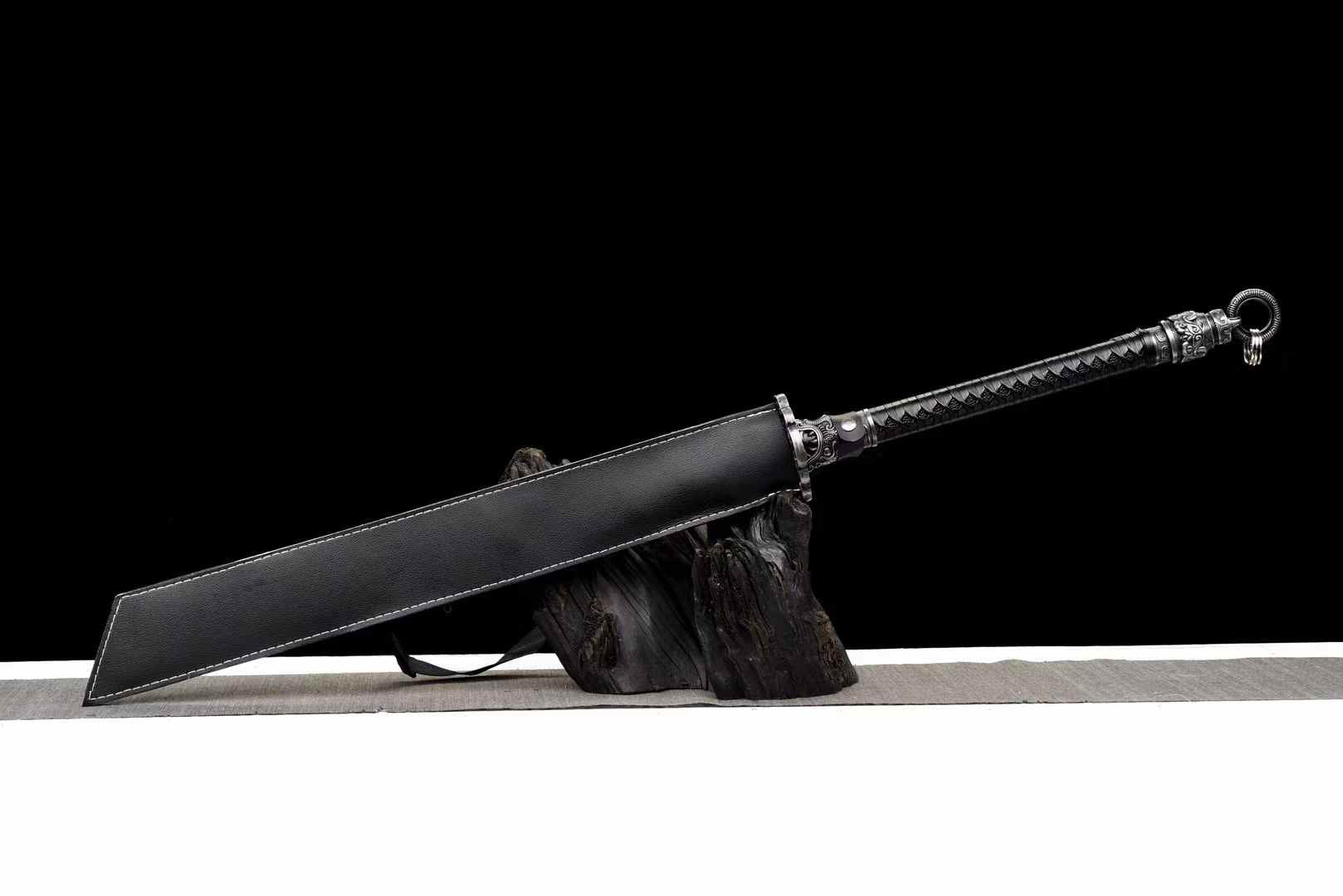 Jinyiwei Saber | Hand-Forged High Manganese Steel Chinese Ming Dynasty Sword with Alloy Fittings & Faux Leather Scabbard