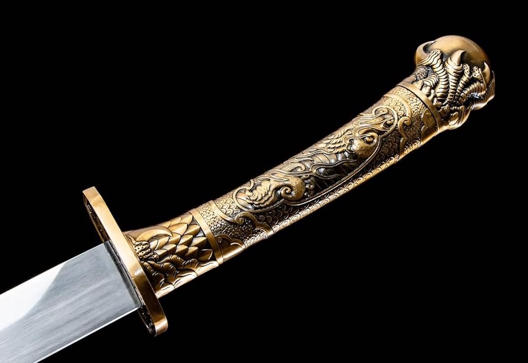 Qing Dao Sword – Traditional Chinese Saber with Polished Steel Blade & PU Scabbard - Chinese Sword store