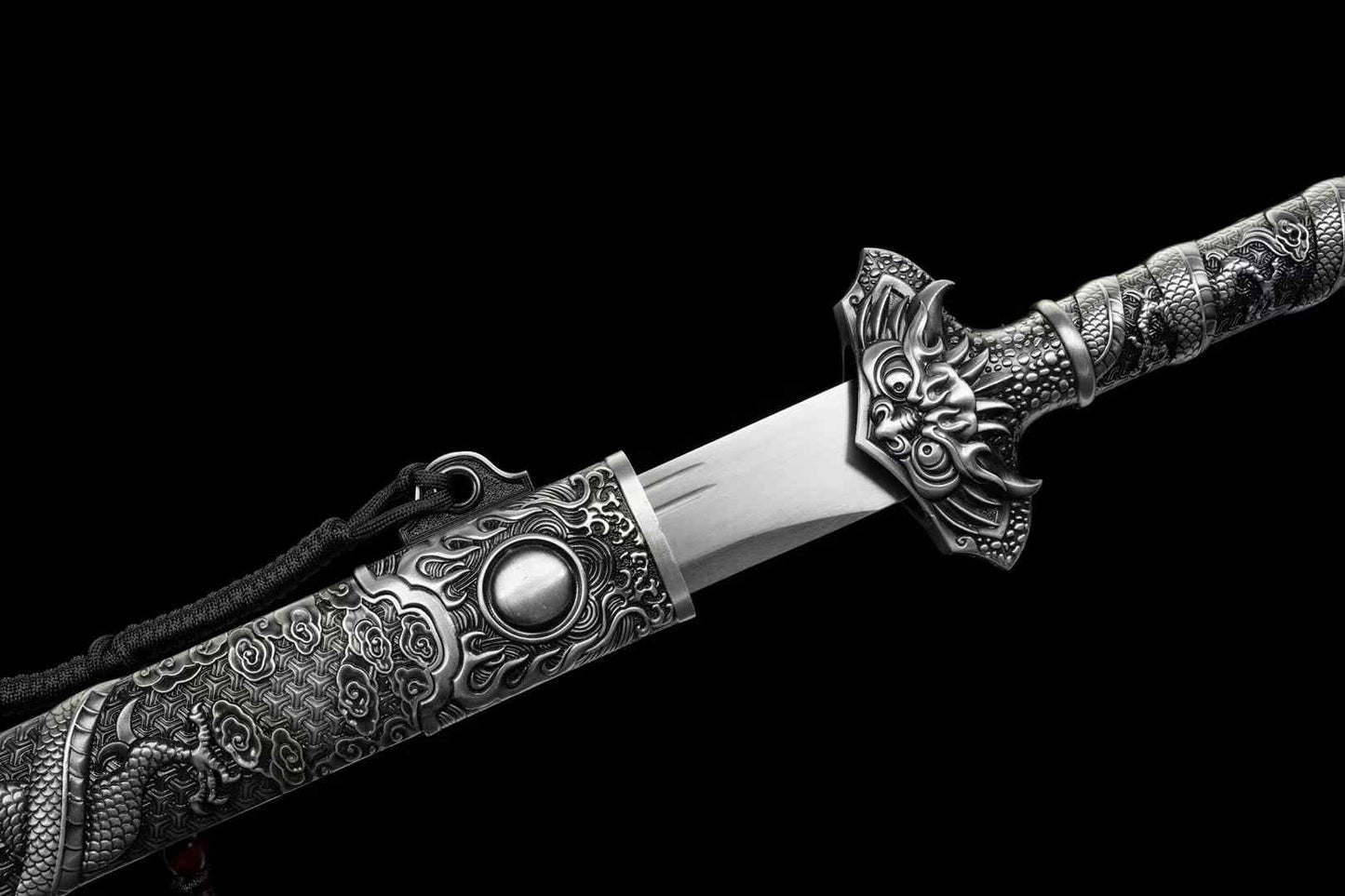 Tang Dao Chinese Sword with Dragon Alloy Scabbard – Traditional Horizontal Saber - Chinese Sword store