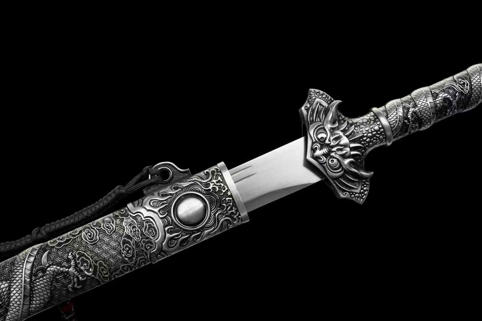 Tang Dao Chinese Sword with Dragon Alloy Scabbard – Traditional Horizontal Saber - Chinese Sword store