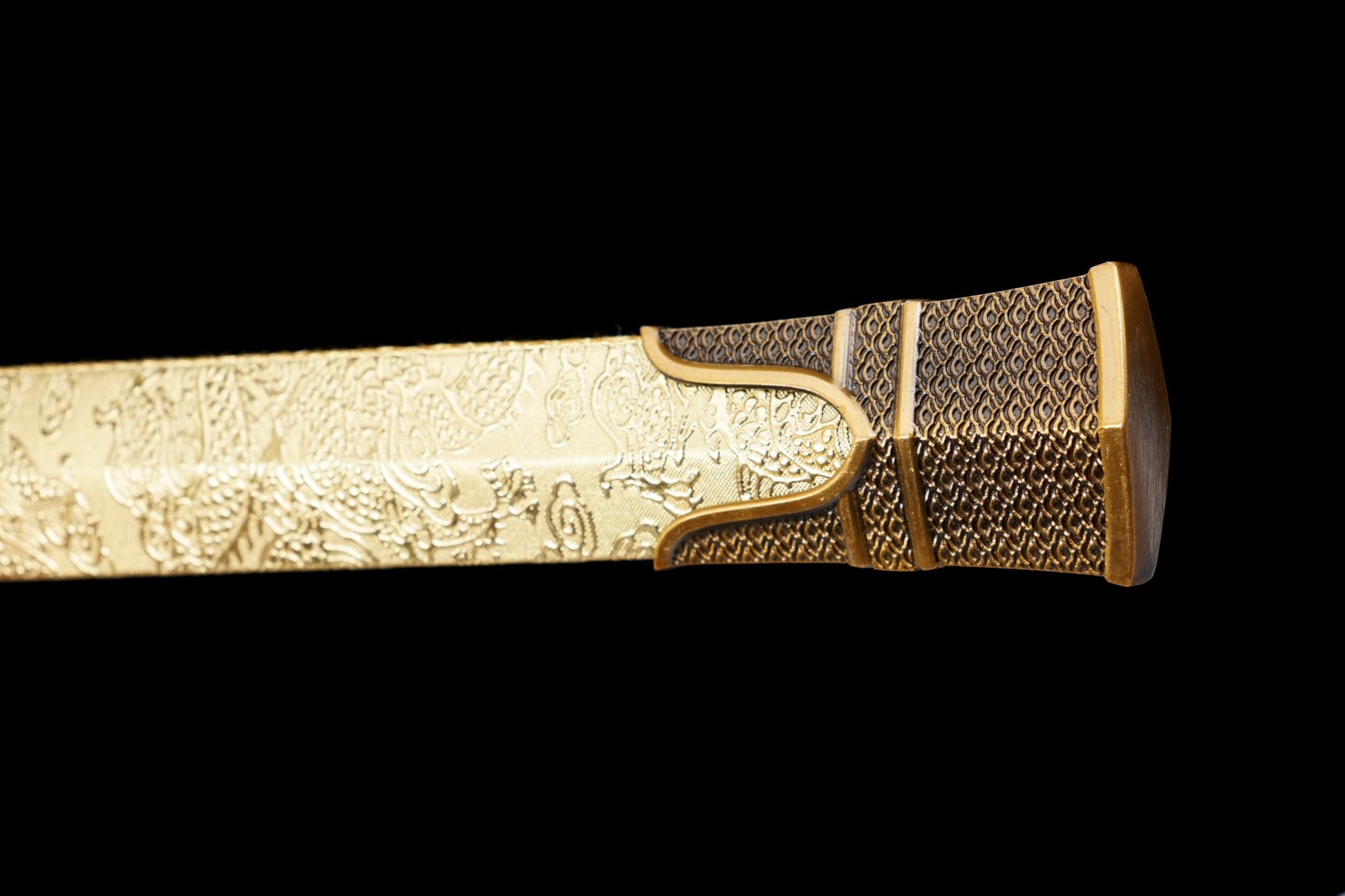 Longyuan Jian – Engraved Chinese Sword with Dragon Scabbard & Brass-Style Fittings