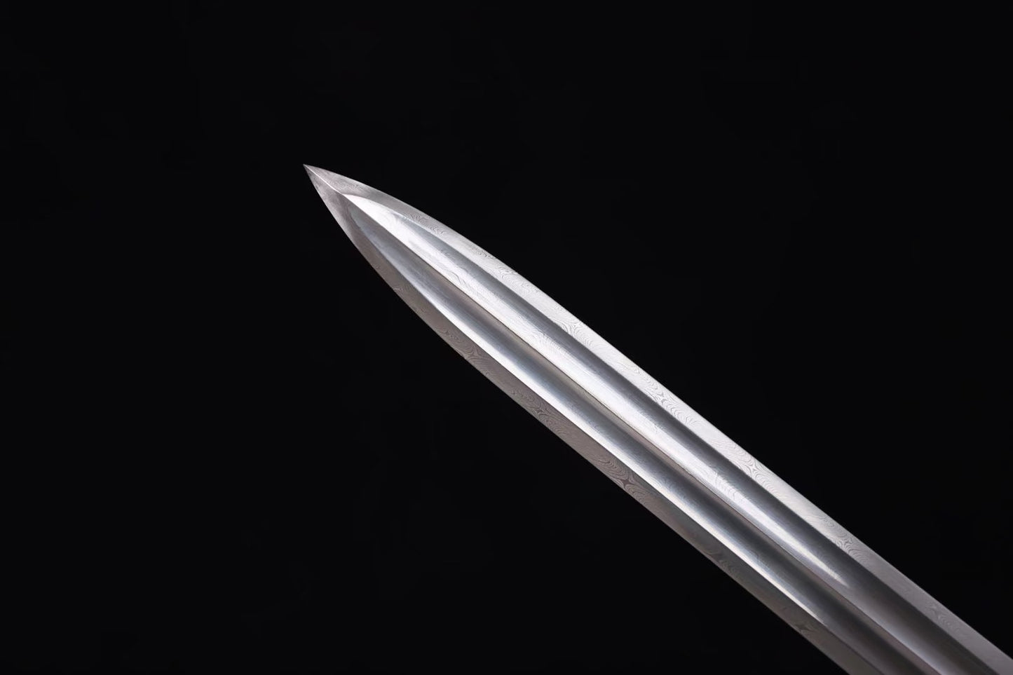 Yue King Jian | Hand-Forged Twisted-Pattern High Manganese Steel Chinese Sword with Brass Fittings & Ebony Scabbard - Chinese Sword store