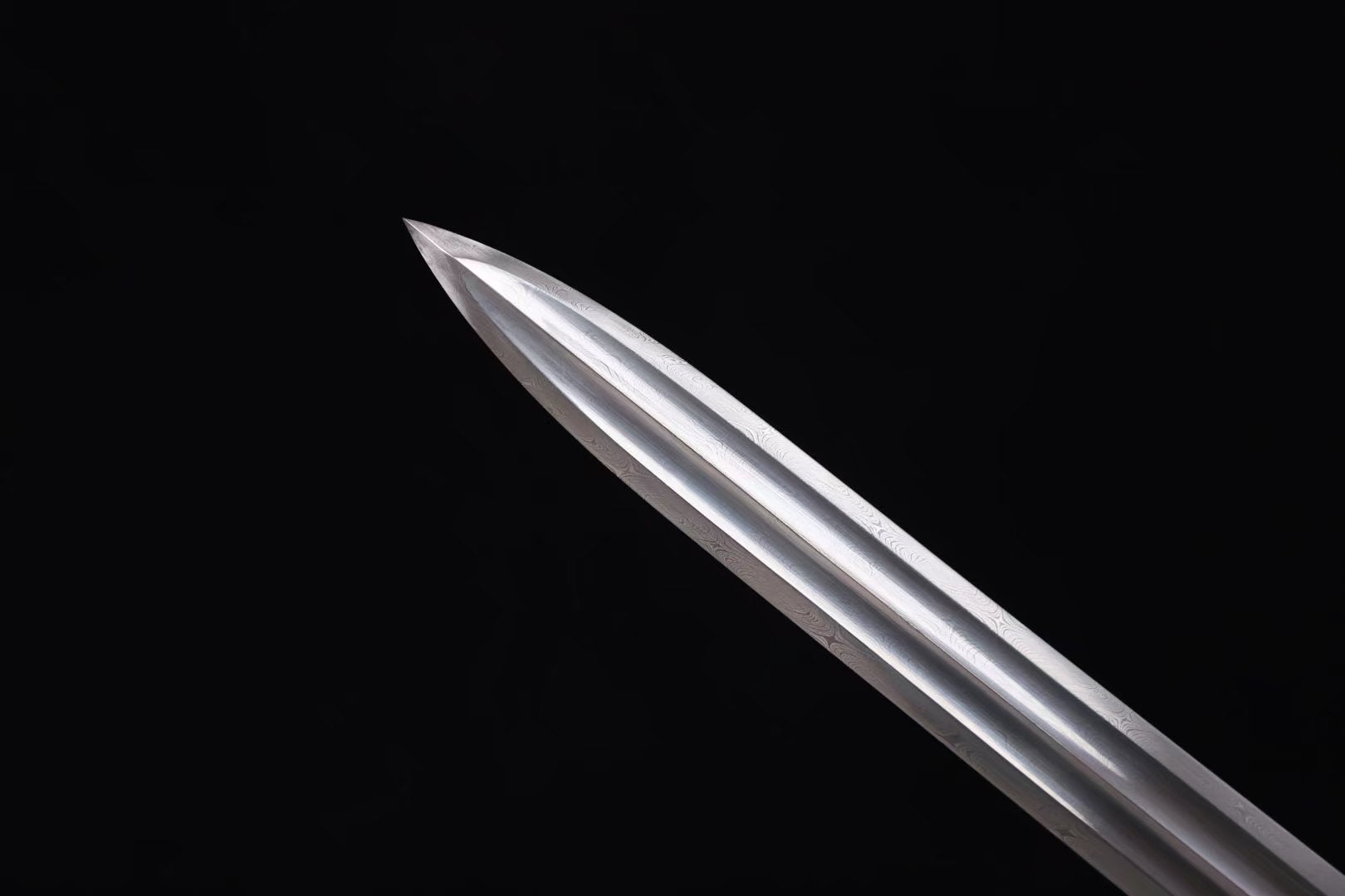 Yue King Jian | Hand-Forged Twisted-Pattern High Manganese Steel Chinese Sword with Brass Fittings & Ebony Scabbard - Chinese Sword store