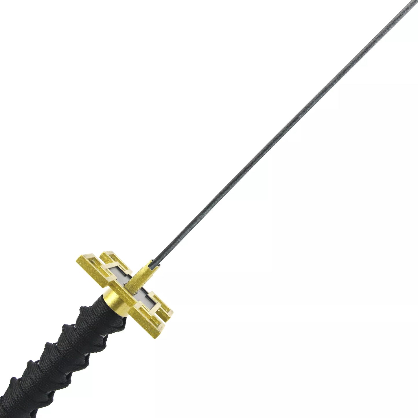 Anime-Inspired Katana – 40.6″ Manganese Steel Blade, Black & Gold with Lacquered Wood Saya