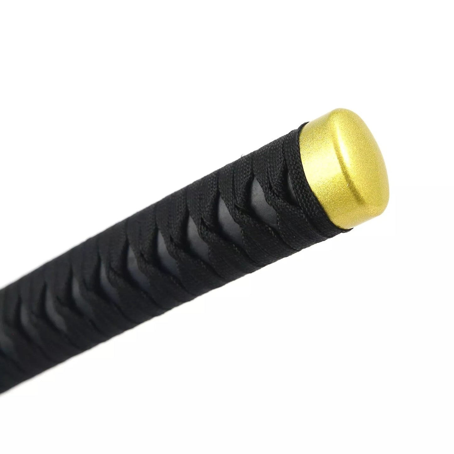 Anime-Inspired Katana – 40.6″ Manganese Steel Blade, Black & Gold with Lacquered Wood Saya