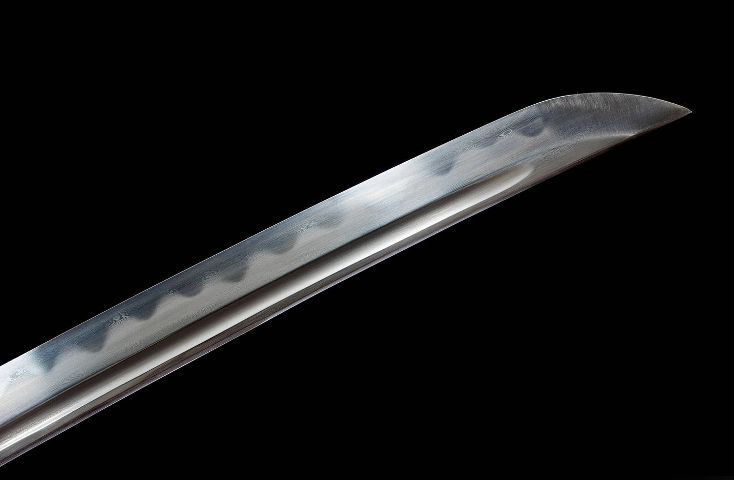 Hand-Forged Pattern Steel Katana with Narcissus Lacquered Saya | 41" Floral Samurai Sword