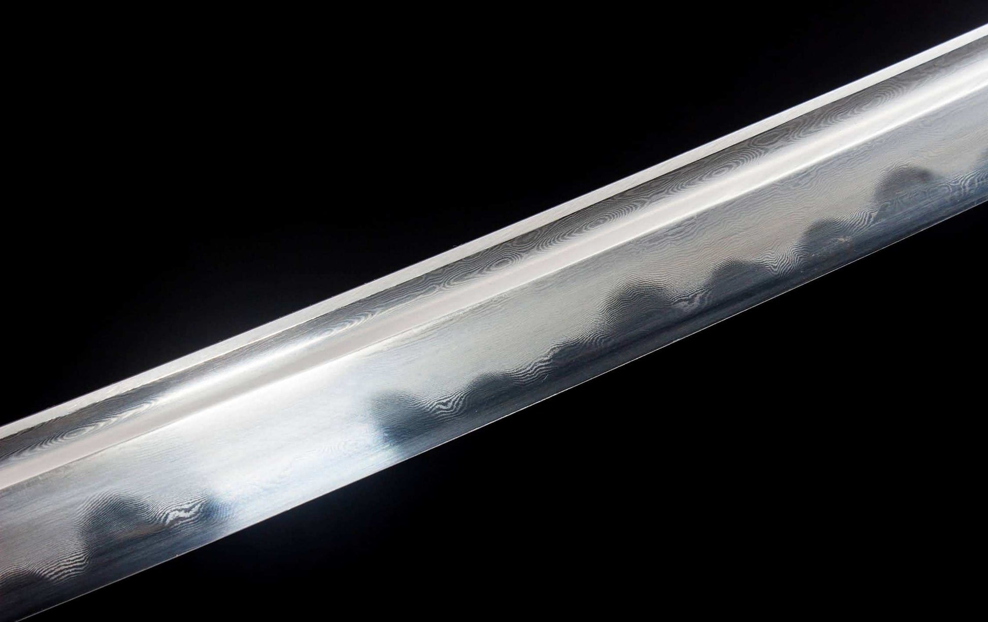 Hand-Forged Pattern Steel Katana with Narcissus Lacquered Saya | 41" Floral Samurai Sword