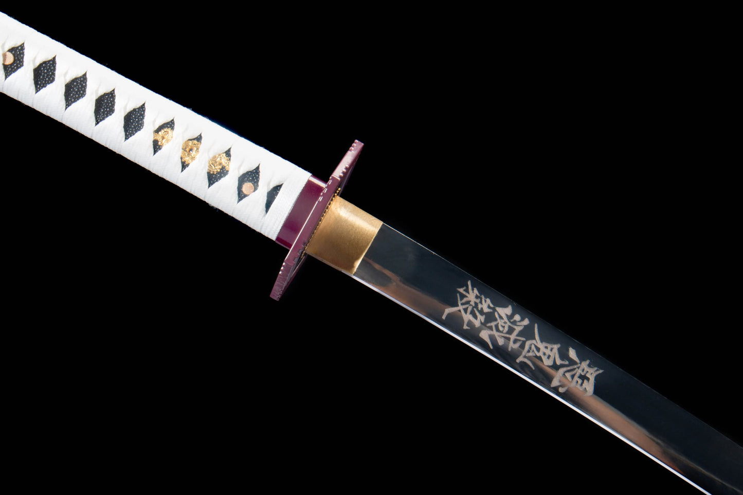 Anime Inspired Katana – Hand Forged 1065 High Carbon Steel Mirror Black Blade with Piano Lacquer Scabbard