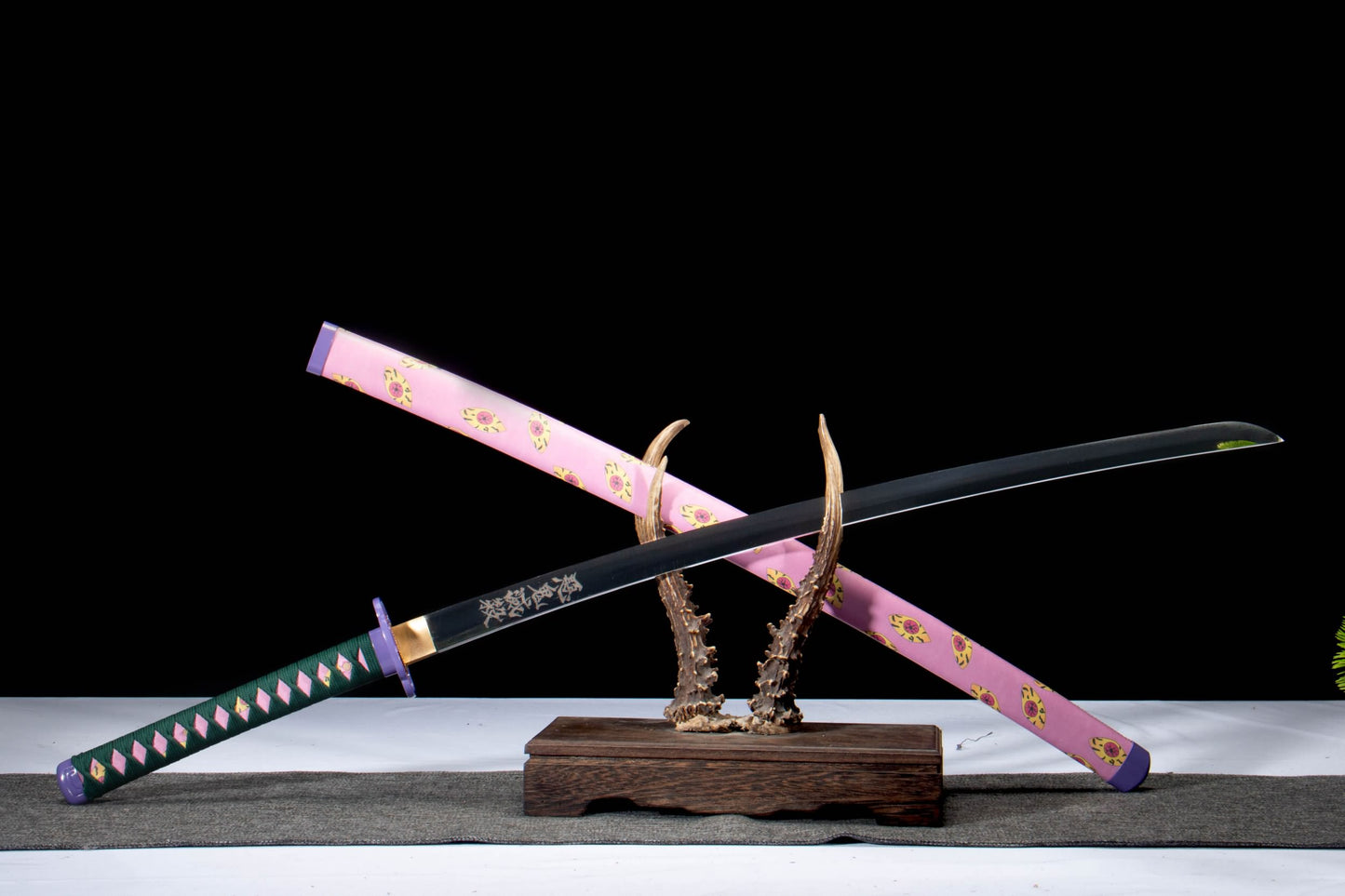 Kokushibo Inspired Katana – Hand Forged 1065 High Carbon Steel Anime Japanese Sword with Mirror Polish Blade